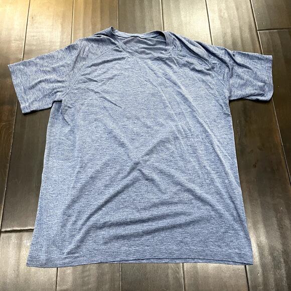 Lululemon Metal Vent Breathe Short Sleeve Heathered Blue Mens Size XL - Picture 1 of 3